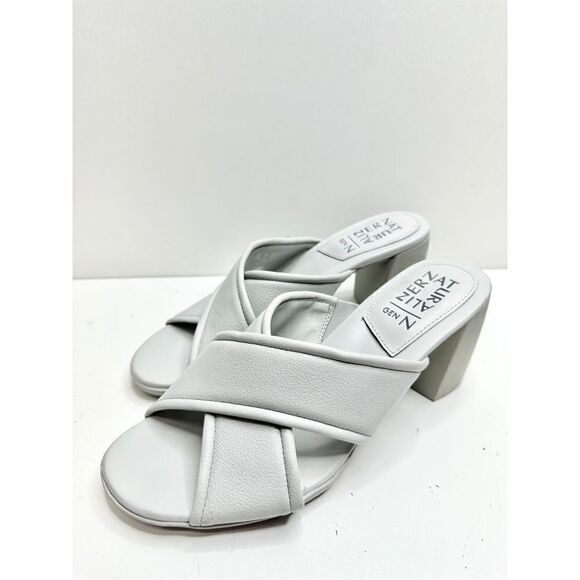 Naturalizer Sandals Womens 8.5 Genn-Rhythm Criss-Cross Front Slip On Heels - Picture 1 of 8